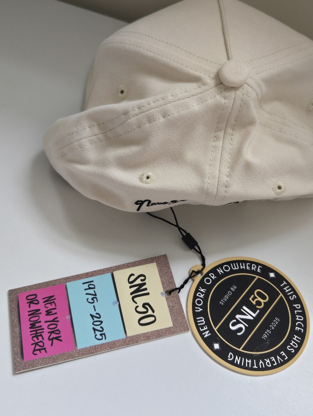 New York or Nowhere x Saturday Night Live Snapback Hat Cream NYON SNL NWT Unisex - Picture 6 of 8